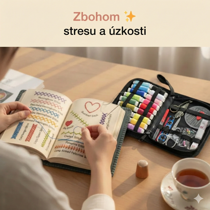 Antistresová kniha vyšívania: Kompletná sada so 60+ vzormi